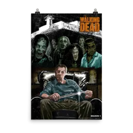 11 Weeks of TWD – Season 3 by Kirk A. Etienne Premium Satin Poster