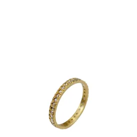 18K Gold 3.5mm Band with 2.5mm Rose Cut Diamonds