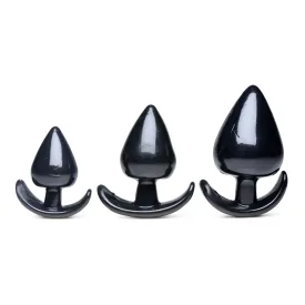 3 Piece Anal Plug Set - Black