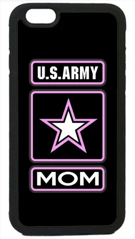 Black US Army Mom iPhone Cases