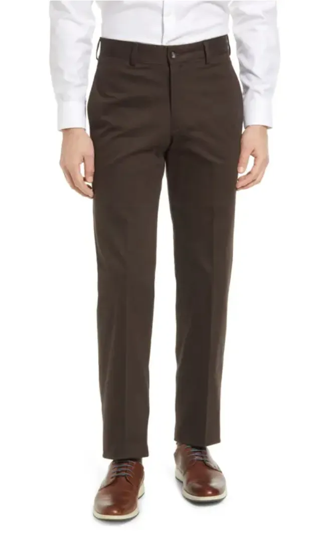 Charleston Khakis Stretch Sateen<br>Flat Front<br>Regular Rise