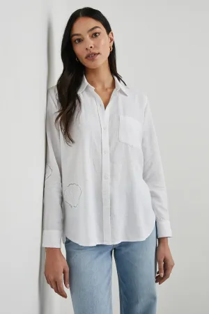 CHARLI SHIRT - WHITE EYELET SHELLS