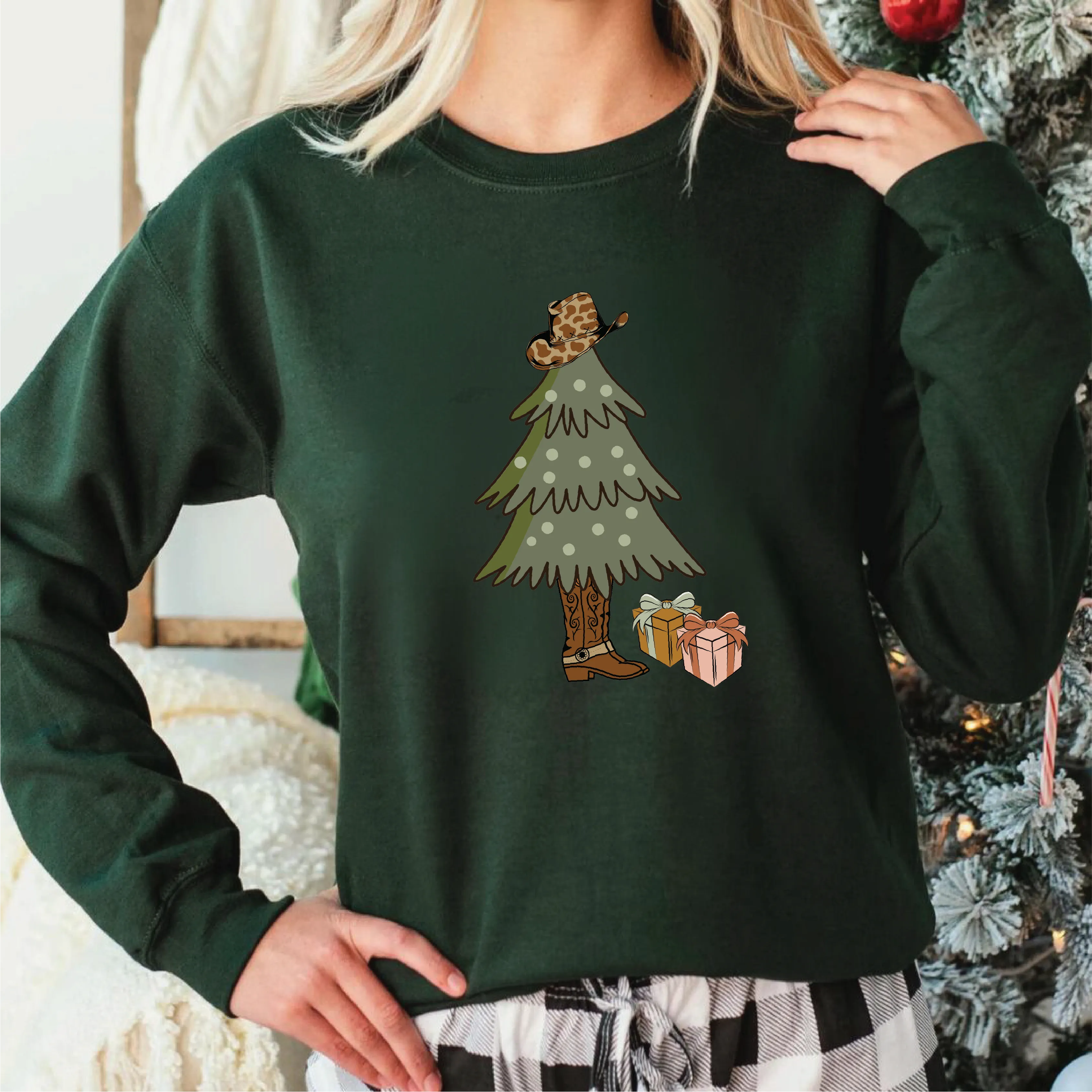 Country Christmas Tree Sweatshirts