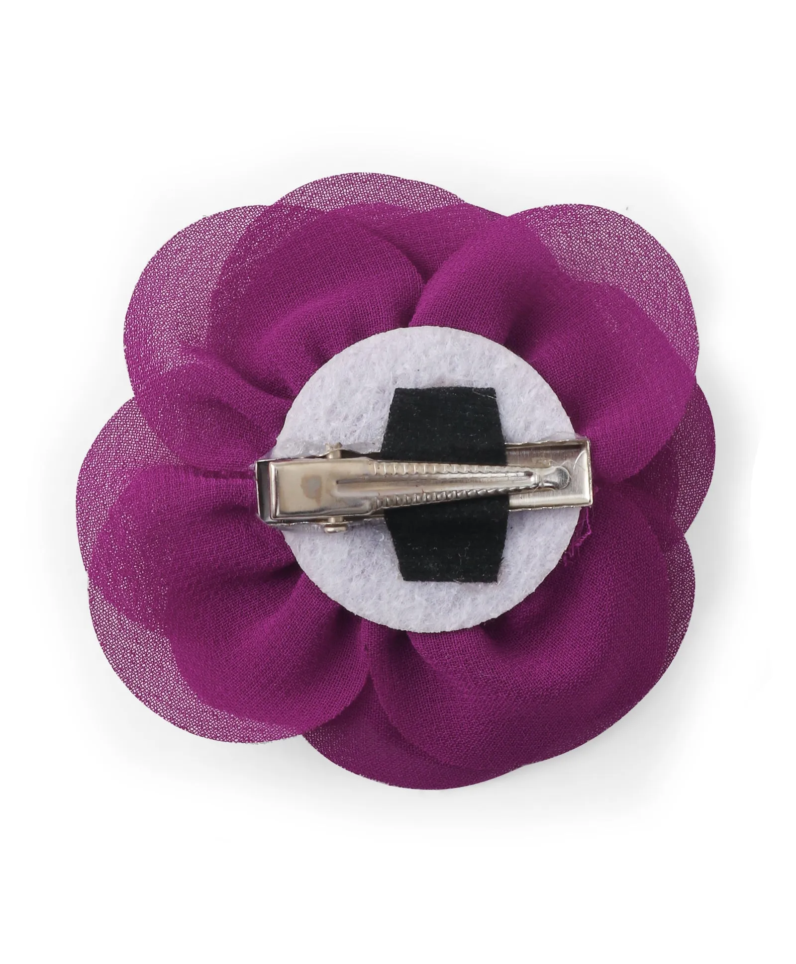 Delicate Rose Alligator Clip - Magenta