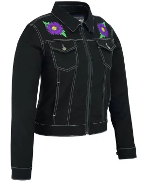 DM949 Women's Daisy Black Denim Jacket