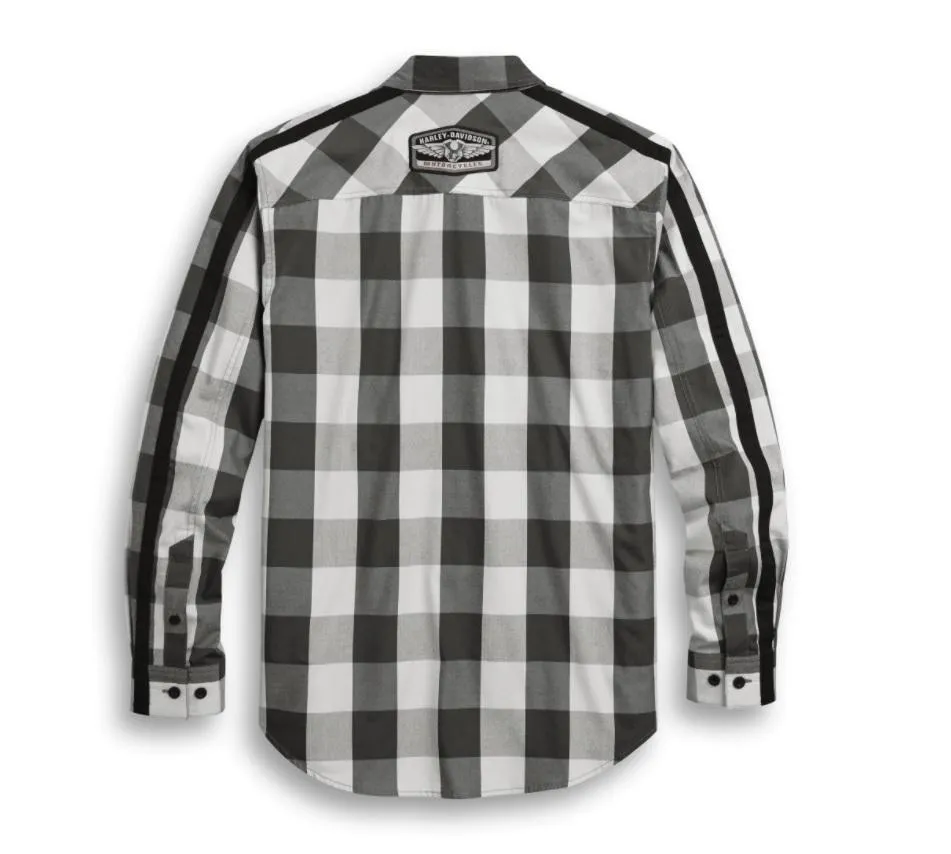 Harley-Davidson® Men's Sleeve Stripe Plaid Shirt - 96303-20VM