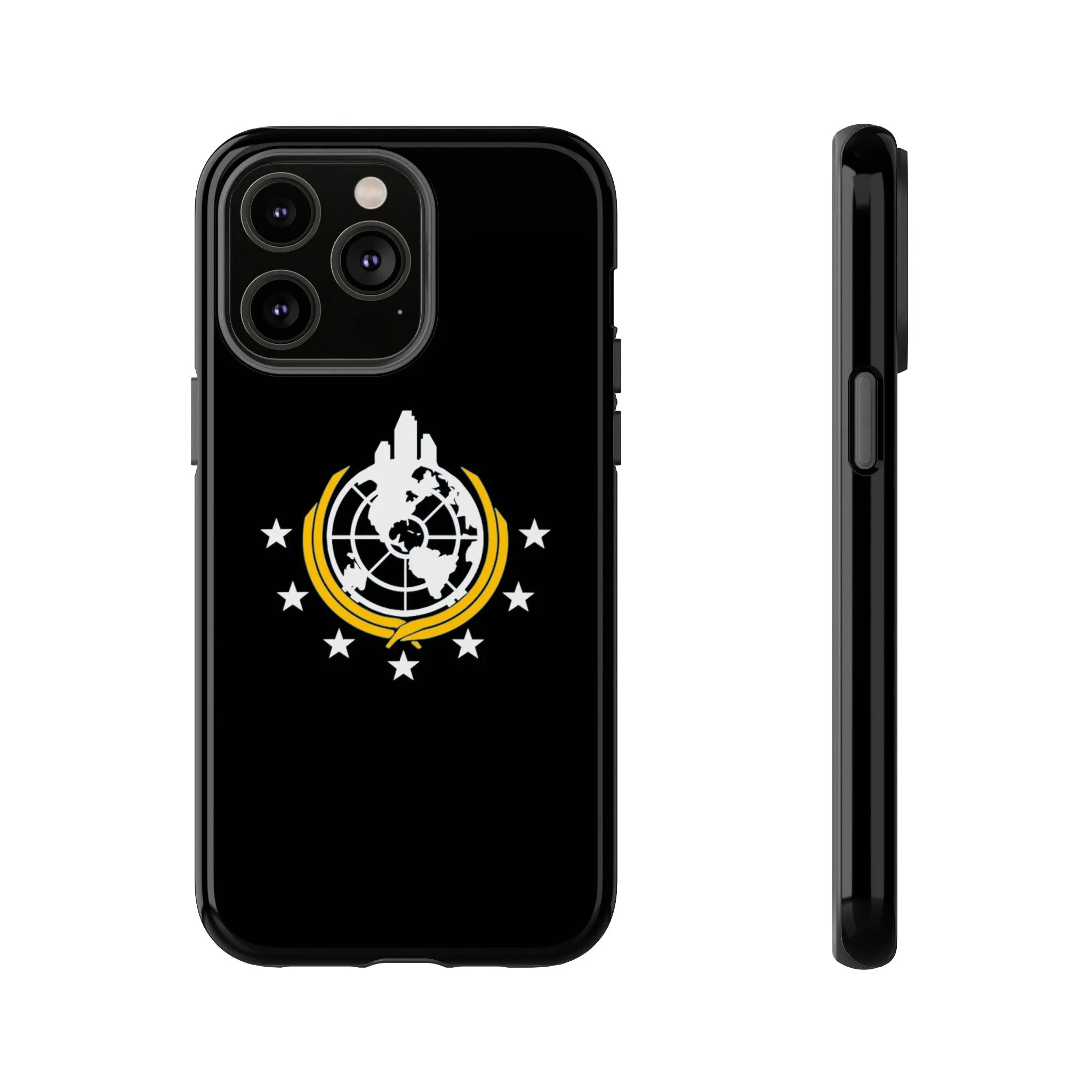 Helldivers 2 Superearth Flag Black Edition Tough Phone Cases Helldiver Gift For Him Her Gamer Game Gifts Birthday Mobile Case Cool Cute Funny Christmas Valentine's