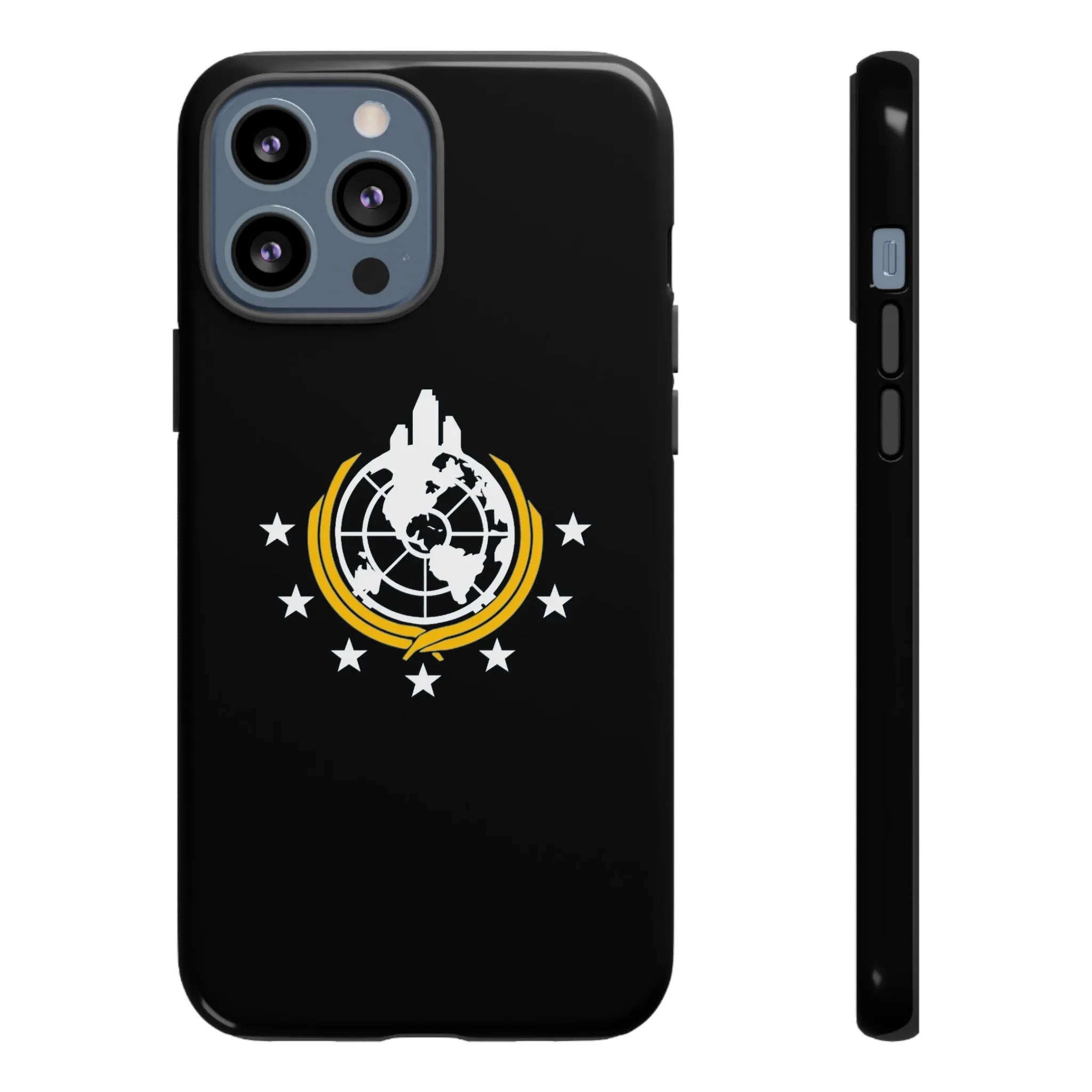 Helldivers 2 Superearth Flag Black Edition Tough Phone Cases Helldiver Gift For Him Her Gamer Game Gifts Birthday Mobile Case Cool Cute Funny Christmas Valentine's