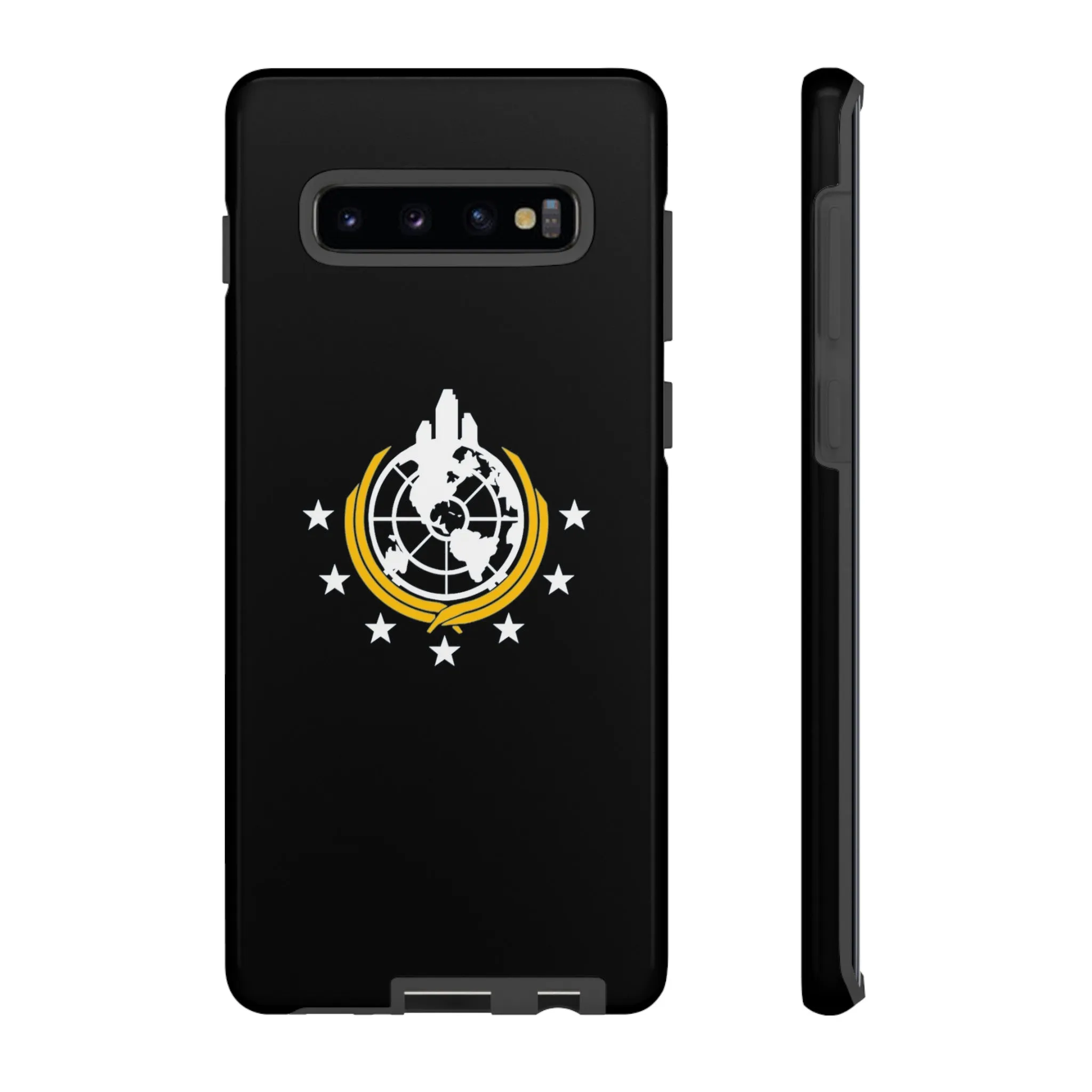 Helldivers 2 Superearth Flag Black Edition Tough Phone Cases Helldiver Gift For Him Her Gamer Game Gifts Birthday Mobile Case Cool Cute Funny Christmas Valentine's