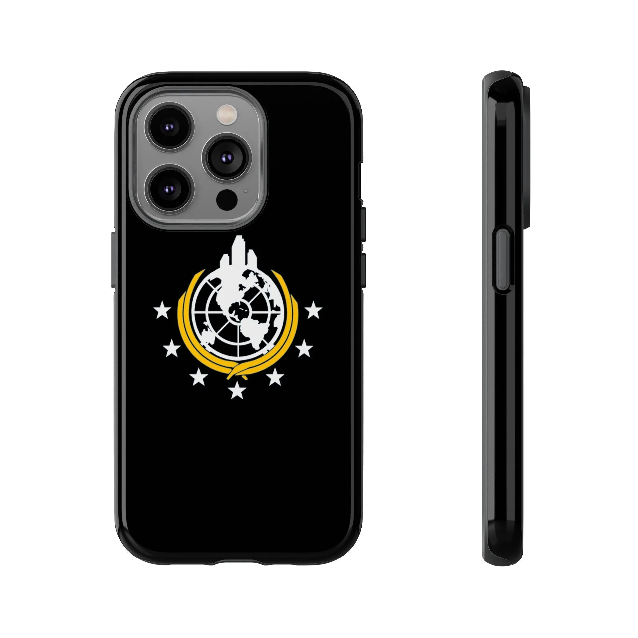 Helldivers 2 Superearth Flag Black Edition Tough Phone Cases Helldiver Gift For Him Her Gamer Game Gifts Birthday Mobile Case Cool Cute Funny Christmas Valentine's