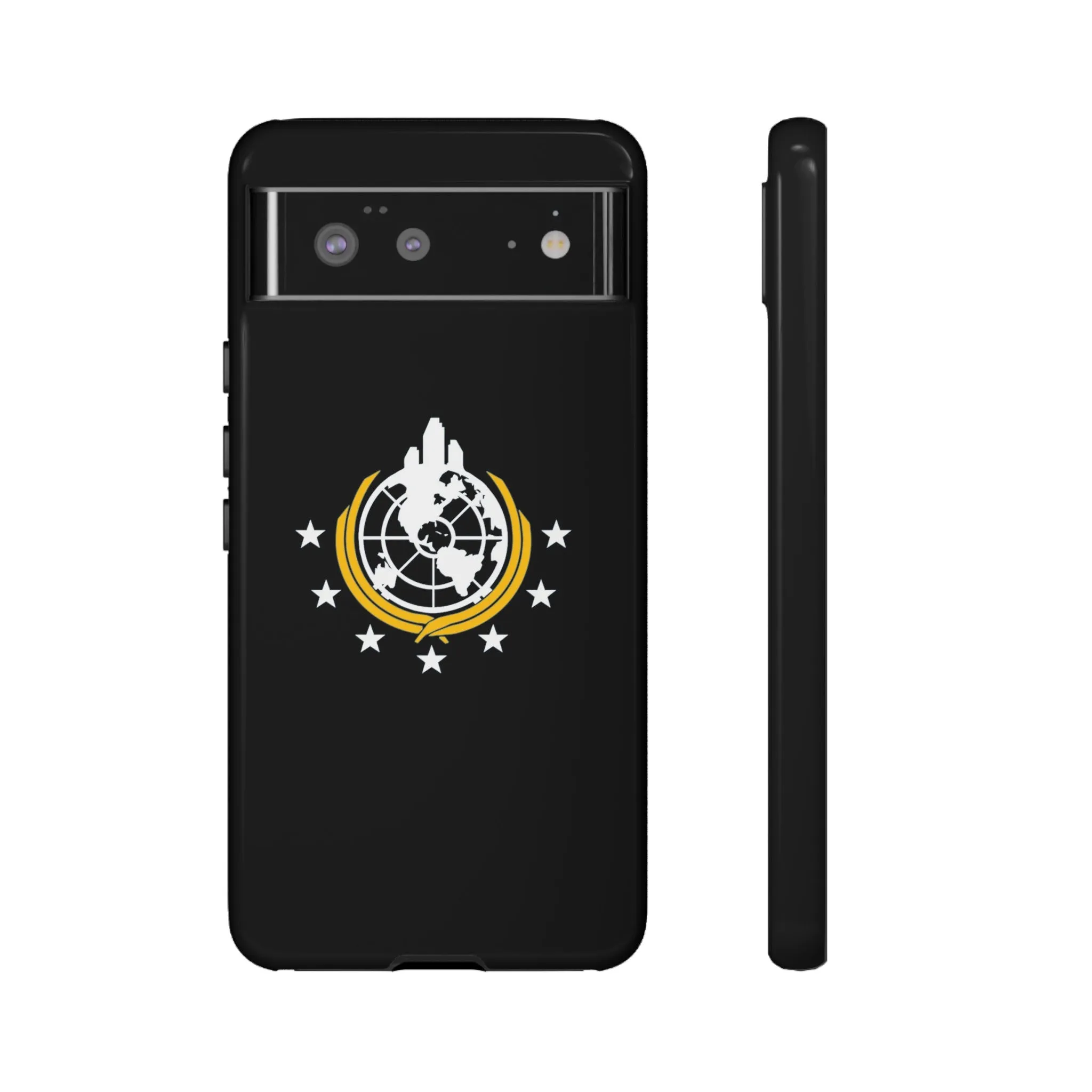 Helldivers 2 Superearth Flag Black Edition Tough Phone Cases Helldiver Gift For Him Her Gamer Game Gifts Birthday Mobile Case Cool Cute Funny Christmas Valentine's