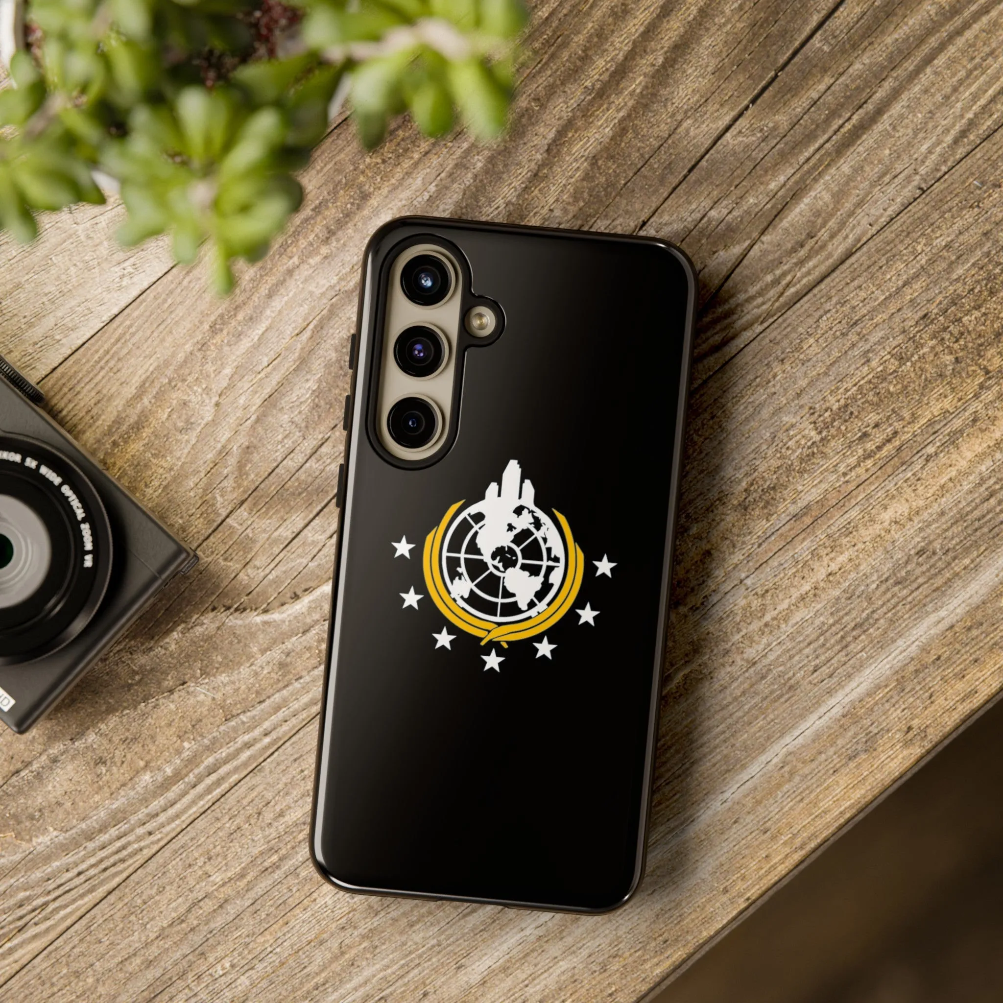 Helldivers 2 Superearth Flag Black Edition Tough Phone Cases Helldiver Gift For Him Her Gamer Game Gifts Birthday Mobile Case Cool Cute Funny Christmas Valentine's