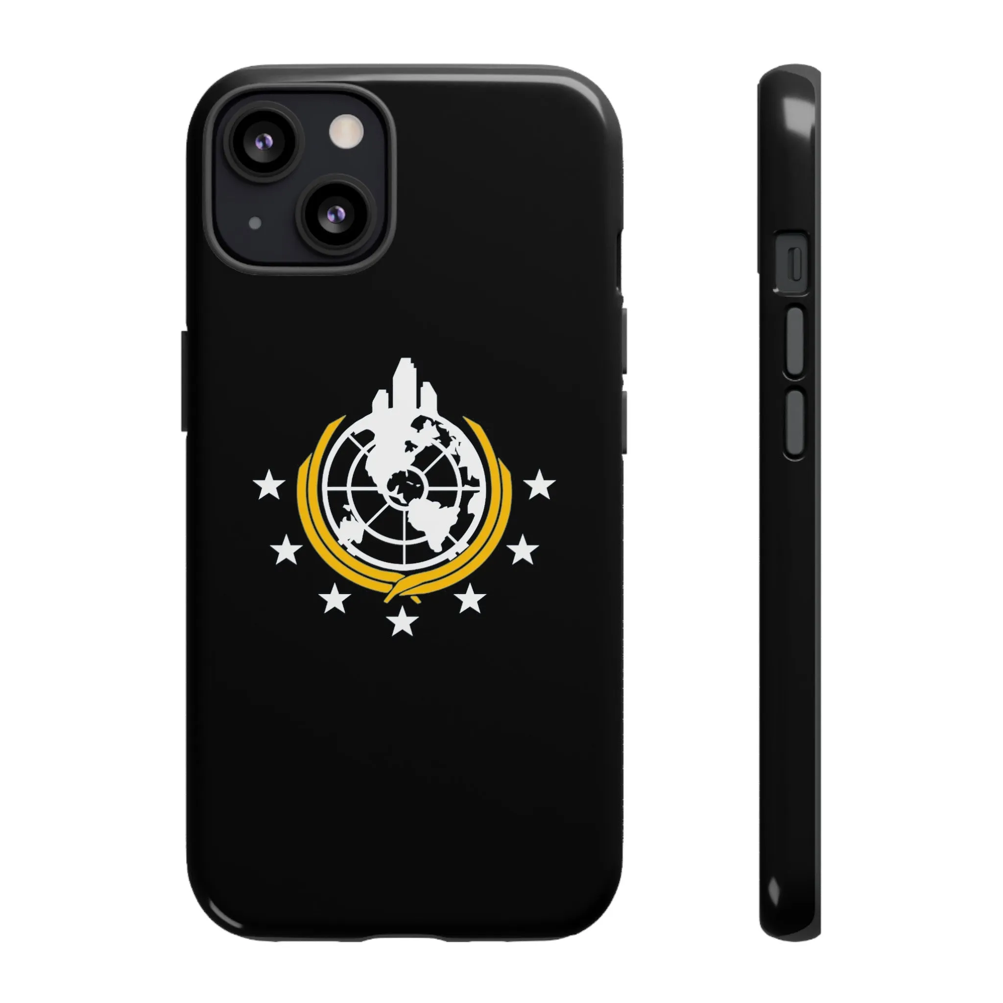 Helldivers 2 Superearth Flag Black Edition Tough Phone Cases Helldiver Gift For Him Her Gamer Game Gifts Birthday Mobile Case Cool Cute Funny Christmas Valentine's