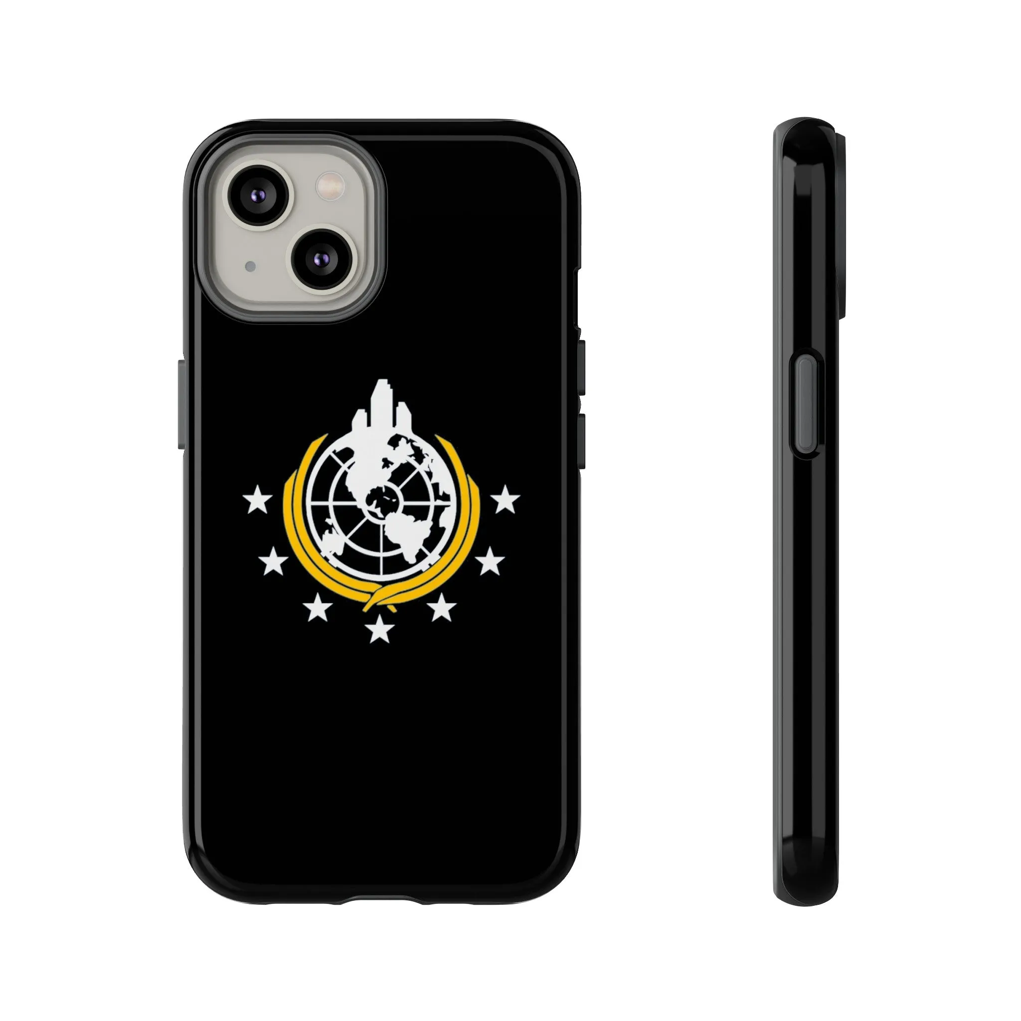 Helldivers 2 Superearth Flag Black Edition Tough Phone Cases Helldiver Gift For Him Her Gamer Game Gifts Birthday Mobile Case Cool Cute Funny Christmas Valentine's