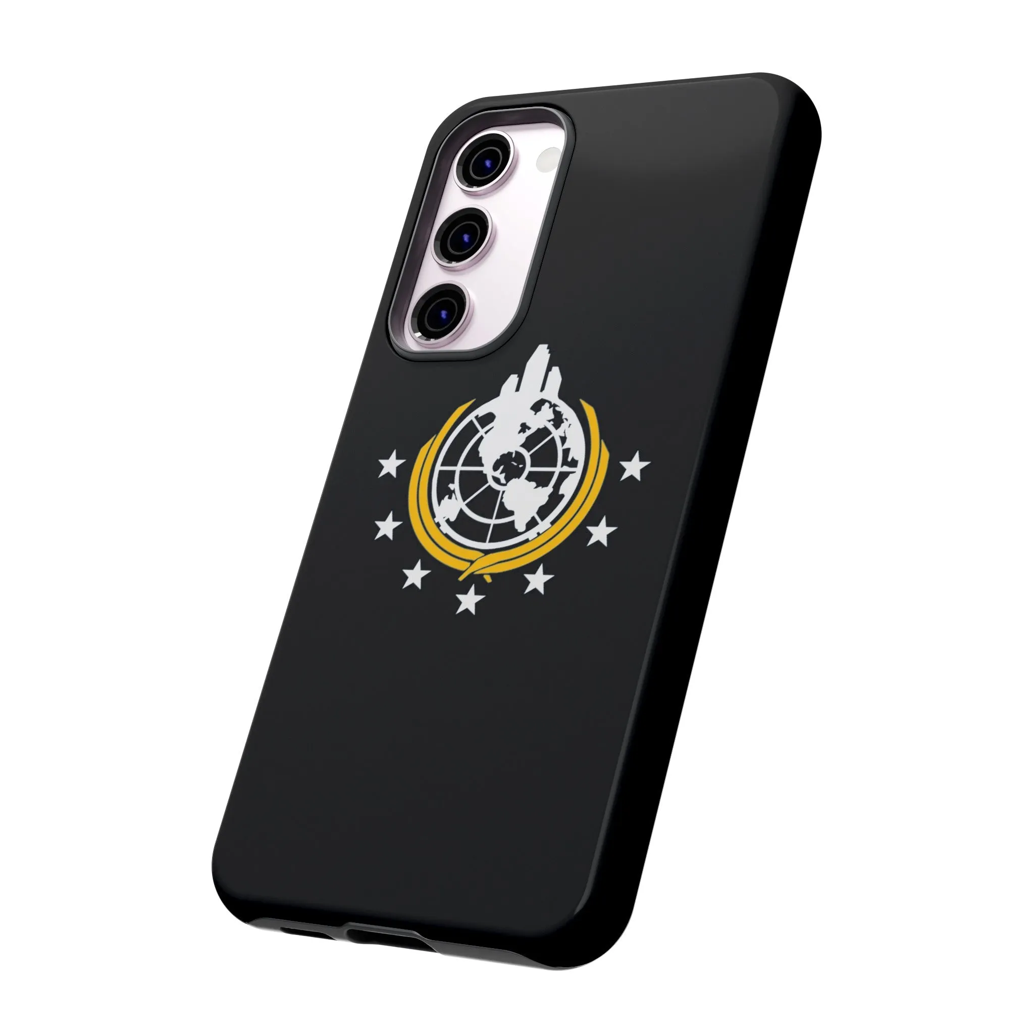 Helldivers 2 Superearth Flag Black Edition Tough Phone Cases Helldiver Gift For Him Her Gamer Game Gifts Birthday Mobile Case Cool Cute Funny Christmas Valentine's