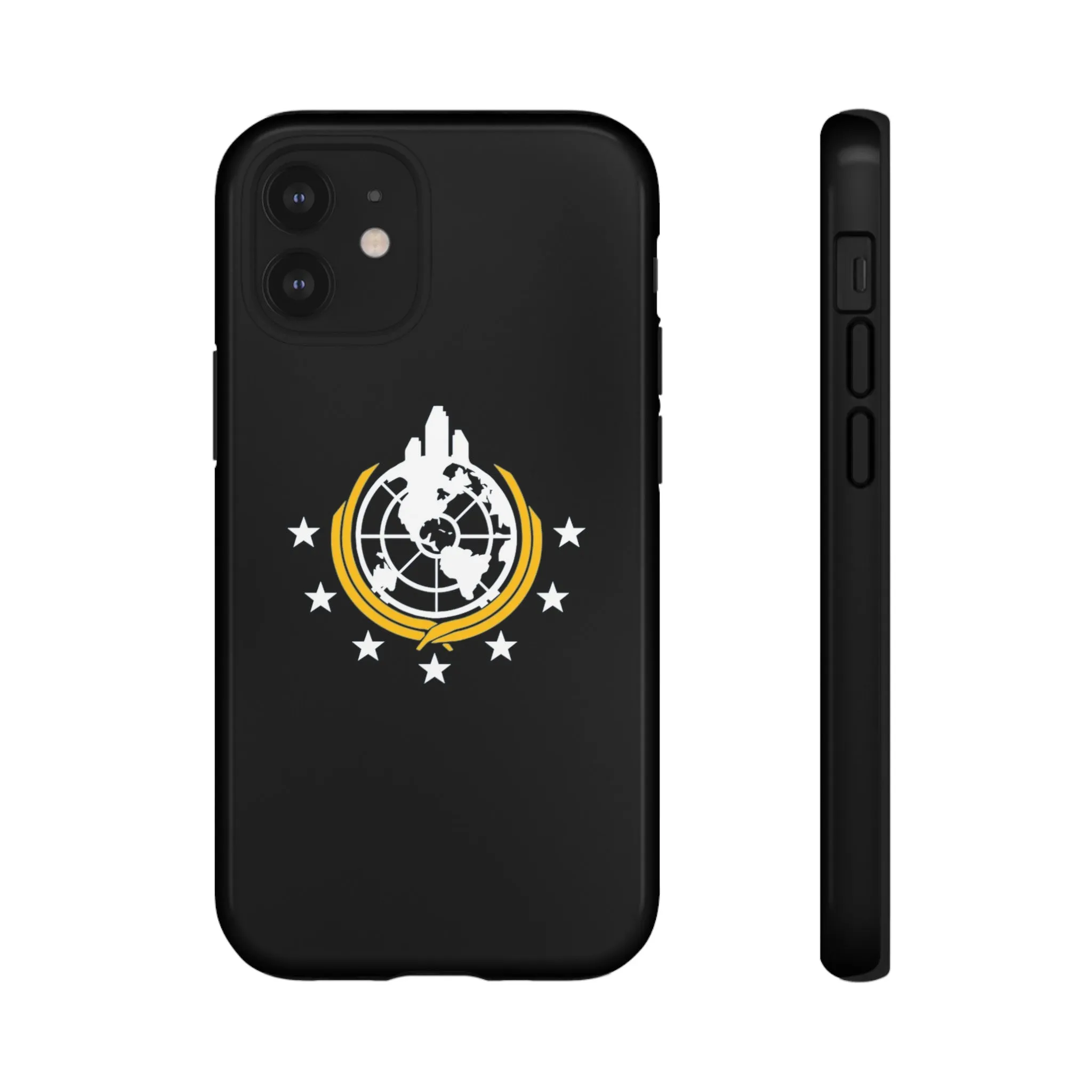 Helldivers 2 Superearth Flag Black Edition Tough Phone Cases Helldiver Gift For Him Her Gamer Game Gifts Birthday Mobile Case Cool Cute Funny Christmas Valentine's