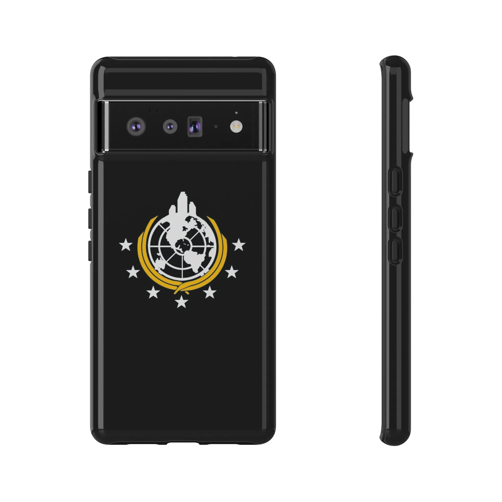 Helldivers 2 Superearth Flag Black Edition Tough Phone Cases Helldiver Gift For Him Her Gamer Game Gifts Birthday Mobile Case Cool Cute Funny Christmas Valentine's