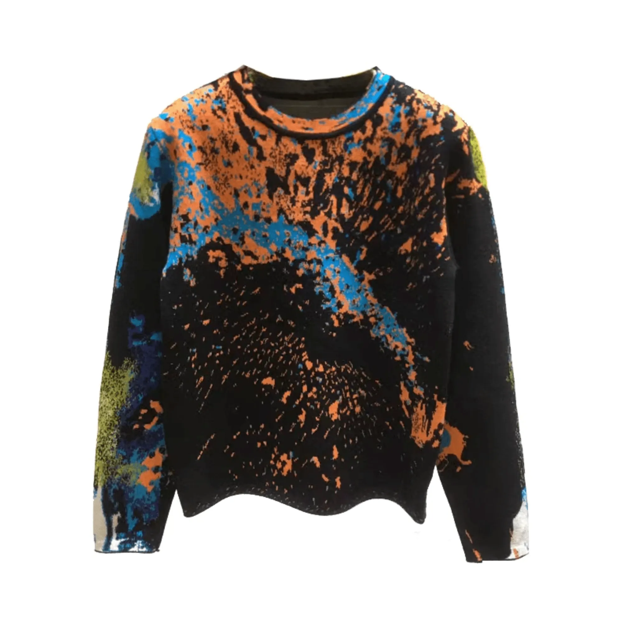 Pre Order:  Color Splash Crewneck Knit Sweater