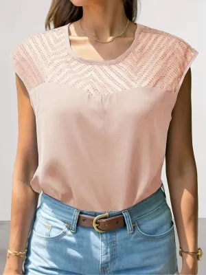 Women Fashion Color Blouses O Neck Short Sleeve Chic Blouse